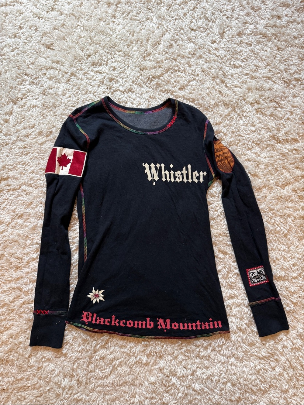 Alp N Rock Women’s Whistler Reversible Base Layer Top. Sz 6. Black & Grey. COOL